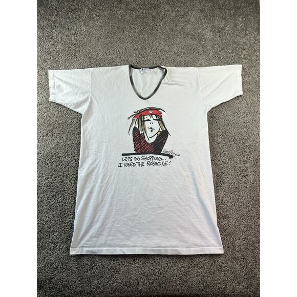 VINTAGE Emerson Street Shirt Womens One Size Lets Go Shopping Oversized FLAW - Picture 1 of 15